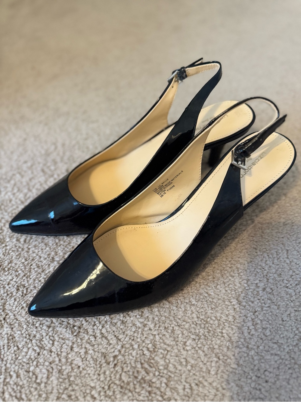 Liz Claiborne Flex Form Women's Black Kitten Heels Size 11